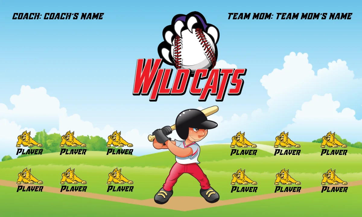 Wild Cats 2 Softball Banner-homemade-softball-banners-picture
