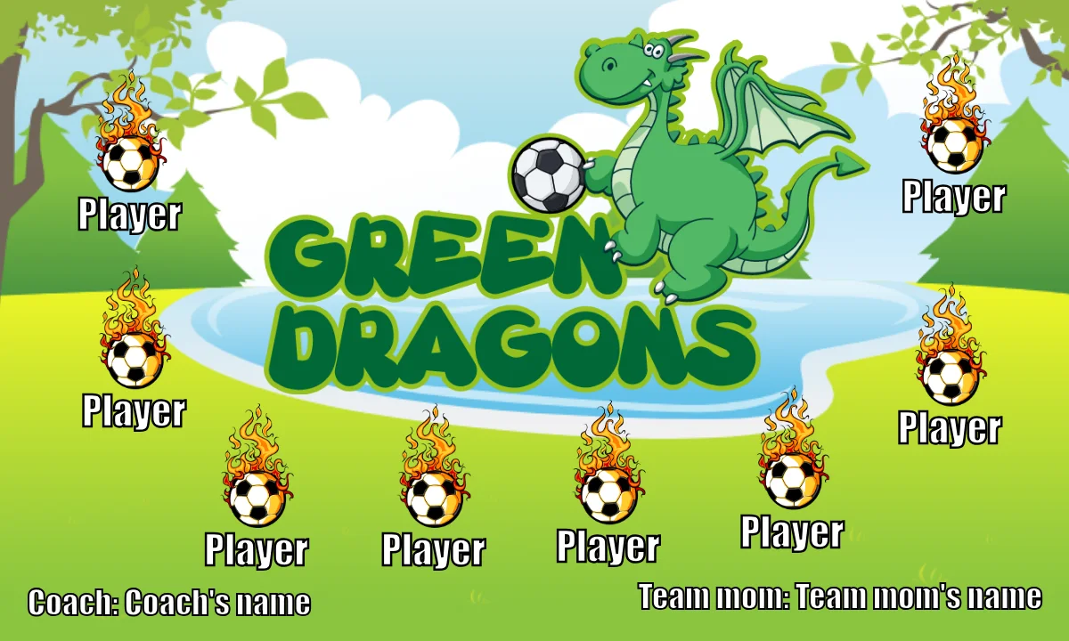 GreenDragons Soccer Banner-soccer-banner-ideas