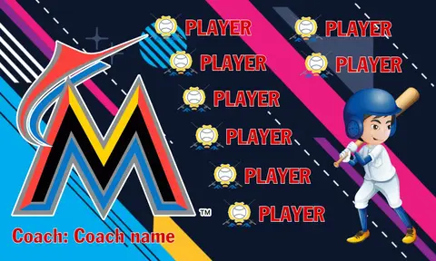 Miami Marlins 2 Baseball Banner-softball-banner-pictures-picture