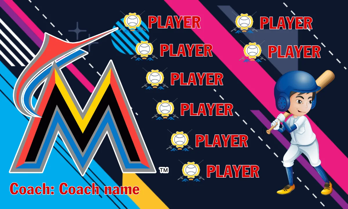 Miami Marlins 2 Baseball Banner-softball-banner-pictures-picture