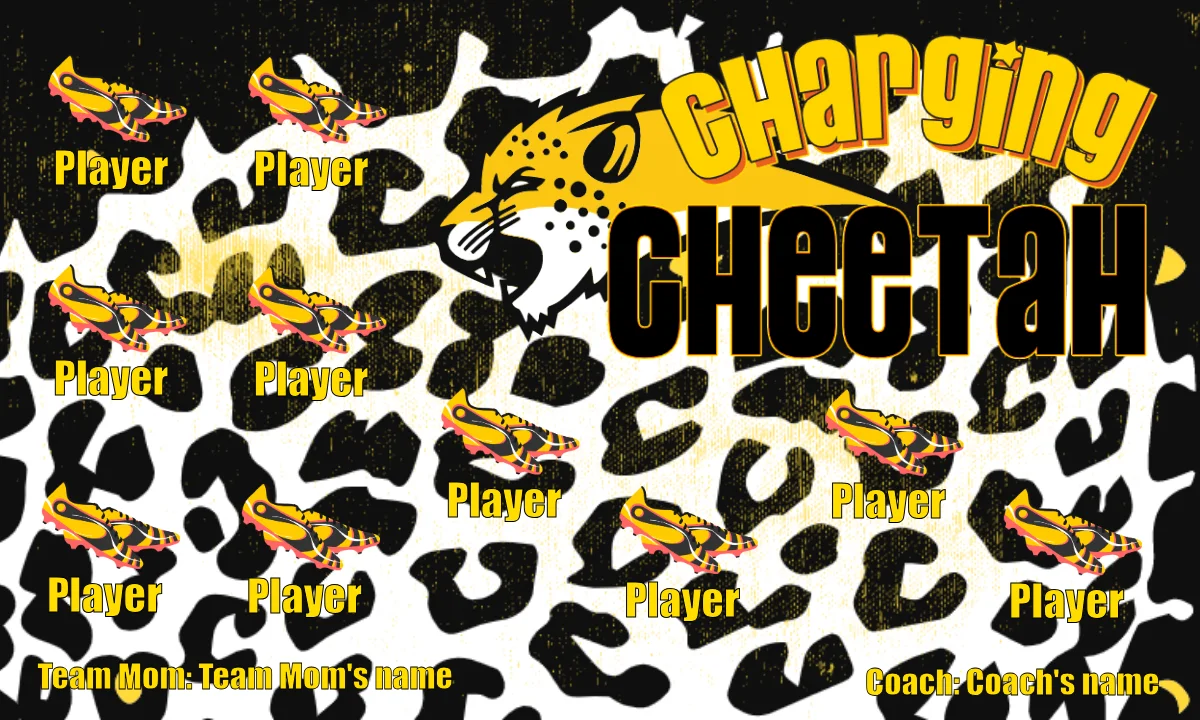 Cheetah Char Soccer Banner-soccer-banners-ideas