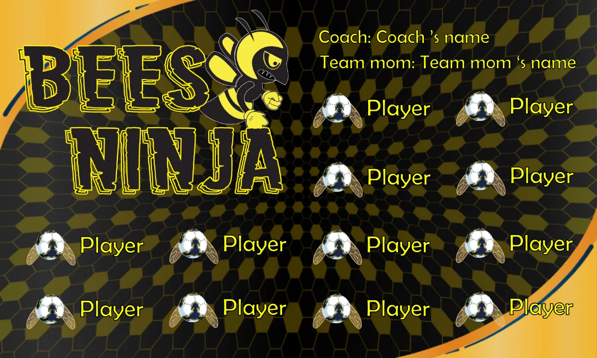 Bees Ninja Soccer Banner-making-a-soccer-banner-picture
