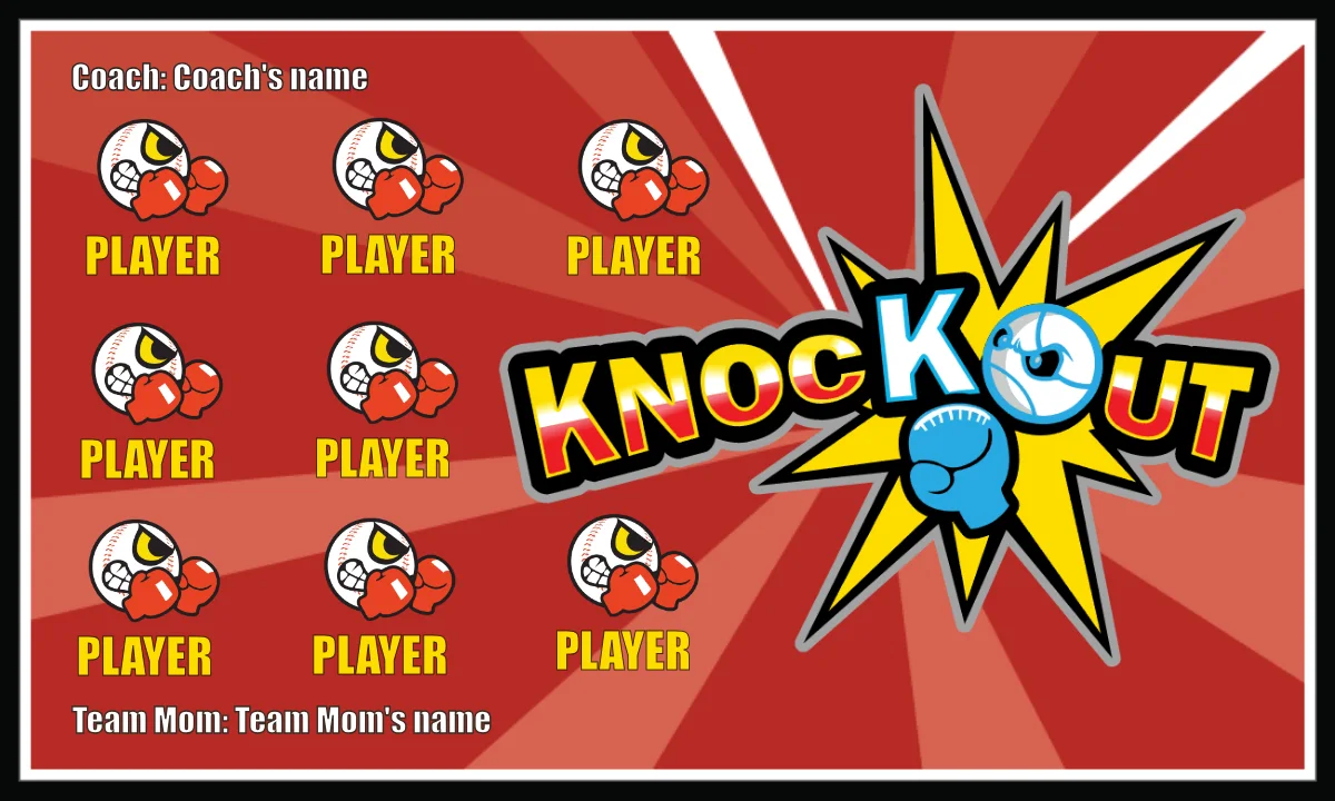 Knockout 2 Softball Banner