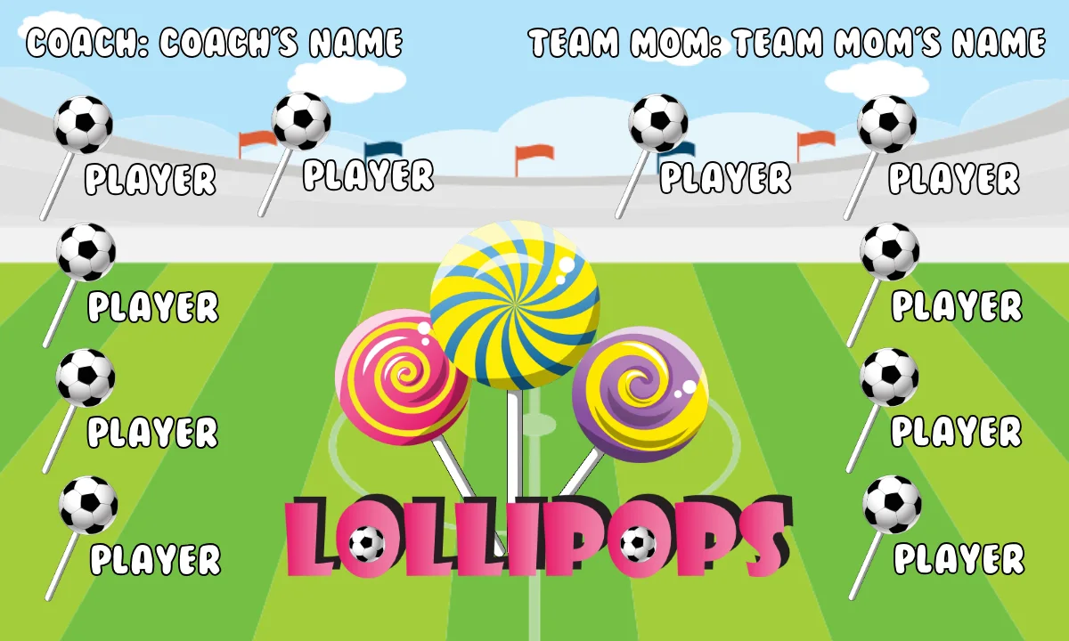 Lollipops Soccer Banner-soccer-banner-flags-picture