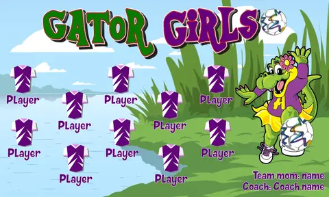 Gator Girls Soccer Banner-soccer-team-banners-homemade-picture