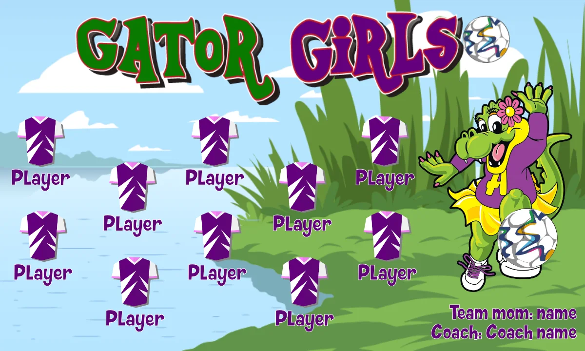 Gator Girls Soccer Banner-soccer-team-banners-homemade-picture