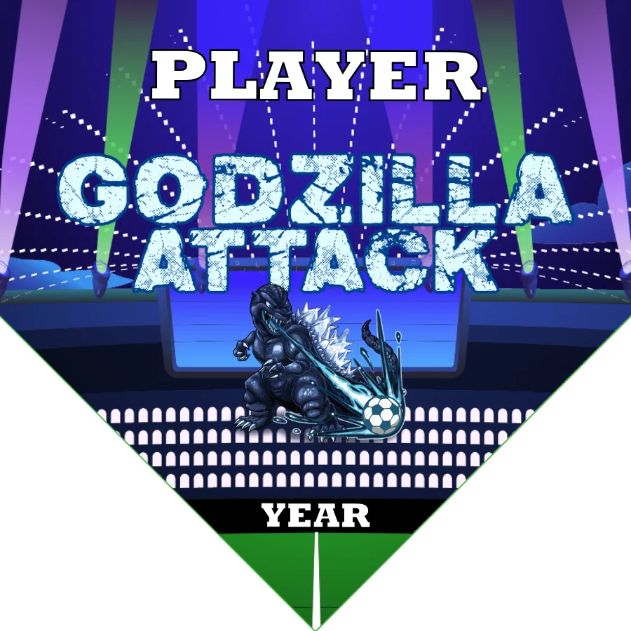 Godzilla Attack Soccer Banner-soccer-banners-picture