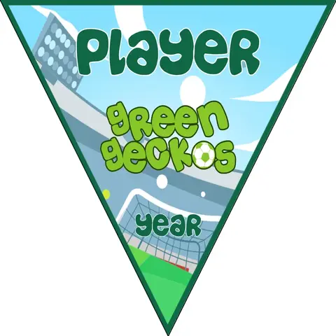 Green Geckos Soccer Banner-soccer-banners-dimensions-picture