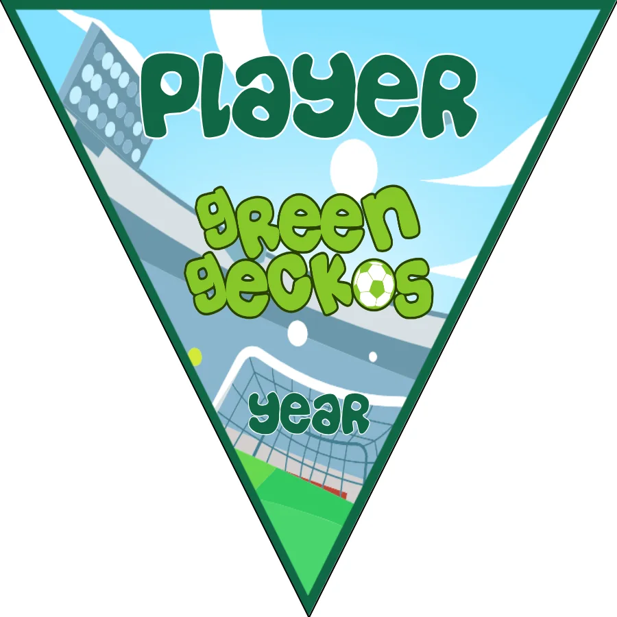 Green Geckos Soccer Banner-soccer-banners-dimensions-picture