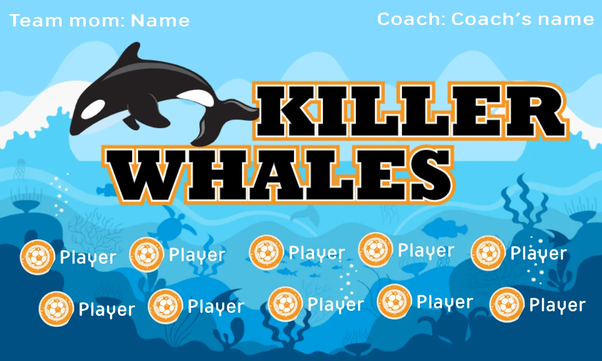 Whales Killer Soccer Banner,-banners-for-soccer-team-picture