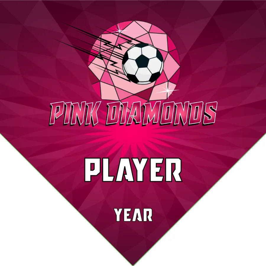 Diamonds Pink Soccer Banner-soccer-sports-banners-picture