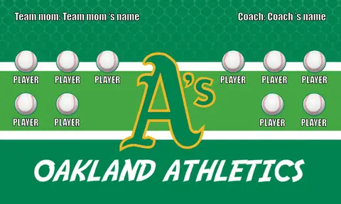 Oakland 3 Baseball Banner-baseball-birthday-party-banner-images