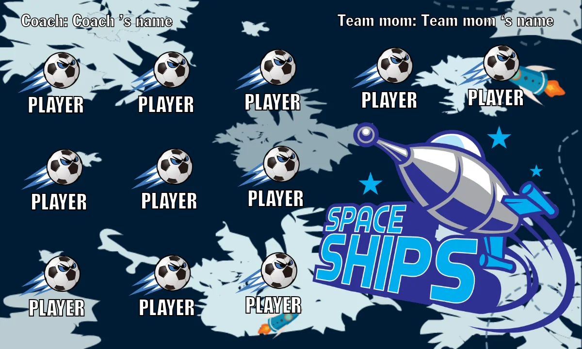 Spaceships Soccer Banner-design-soccer-banner-online