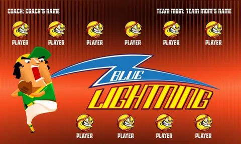Blue Lightning 1 Softball Banner-softball-banner-poses-picture
