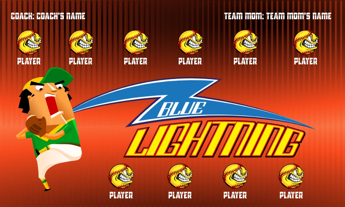 Blue Lightning 1 Softball Banner-softball-banner-poses-picture