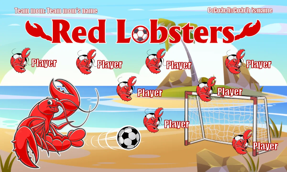 Red Lobsters Soccer Banner-soccer-banner-images-picture