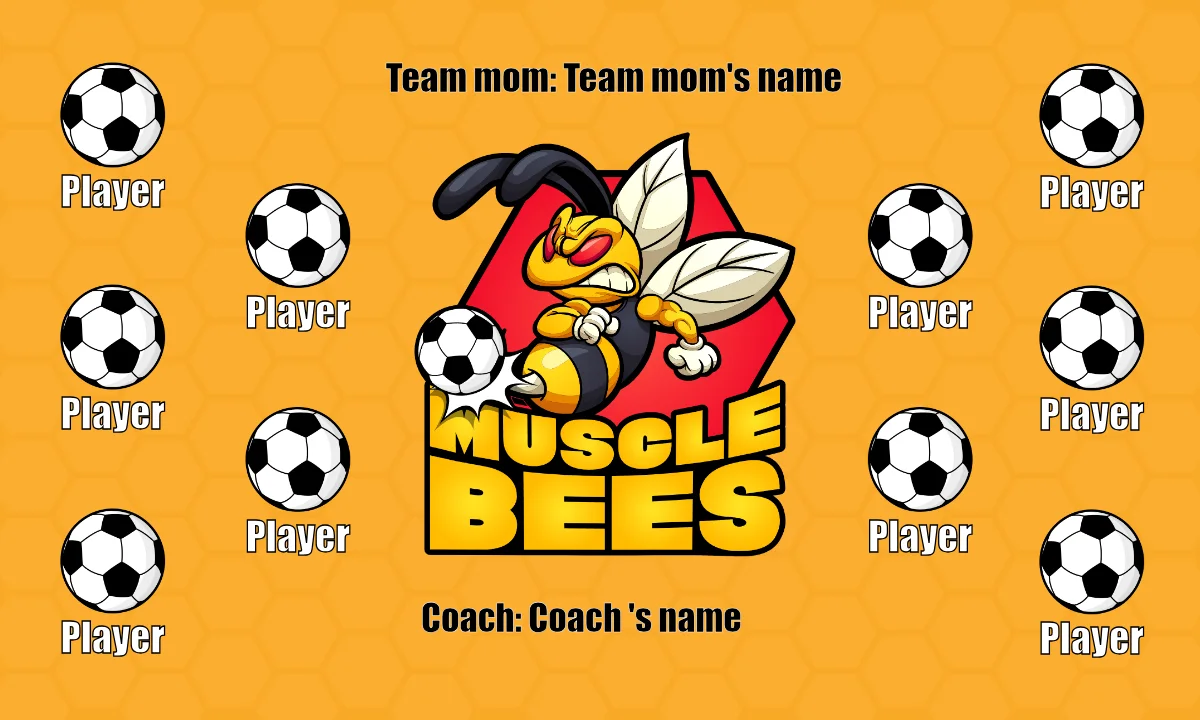 Muscle Bees Soccer Banner-soccer-banner-stand-picture