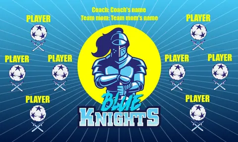 Blue Knights Soccer Banner-warriors-soccer-banners-picture