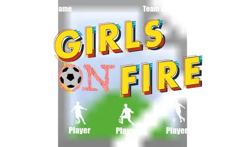 Girls on Fire Soccer Banner-soccer-team-banner