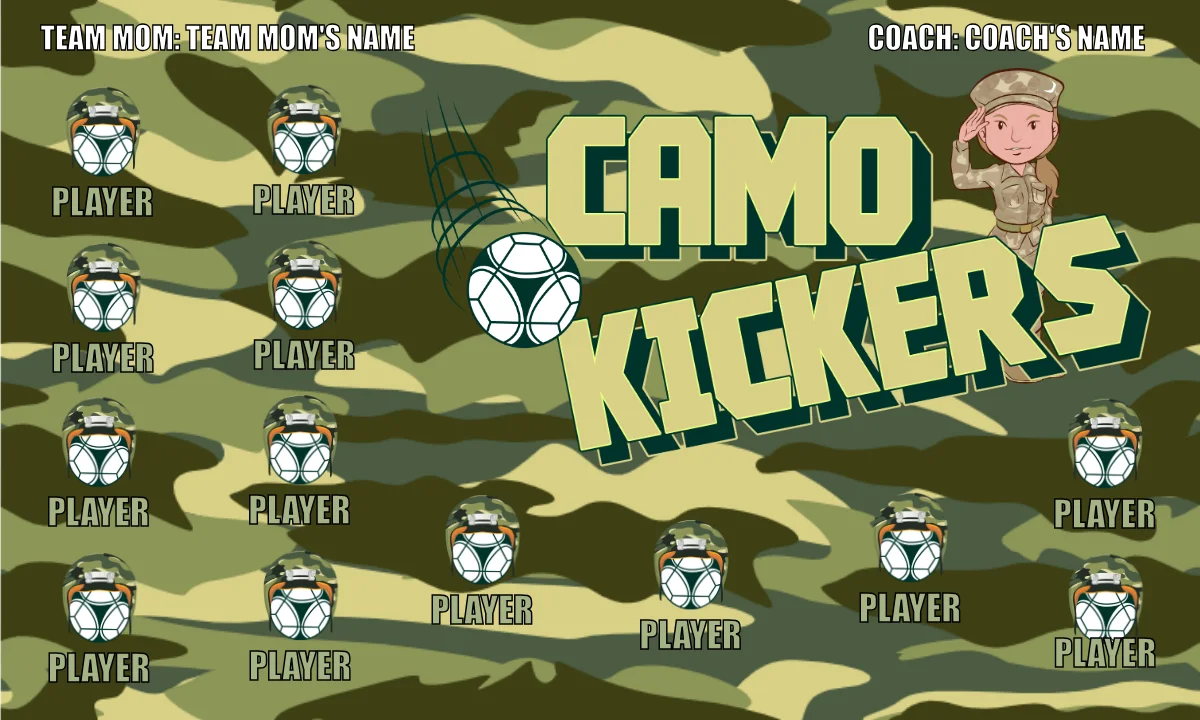 Camo Kickers 1 Soccer Bannersoccer-banner-companies
