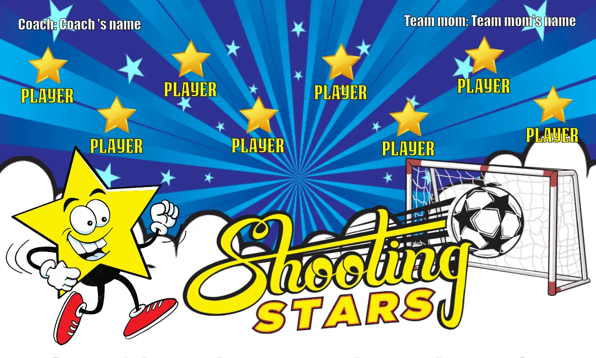 Shooting Stars Soccer Banner-soccer-banner-names-picture