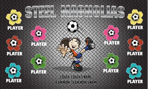 STEEL MAGNOLIAS 1 Soccer Banner-soccer-party-banner-picture