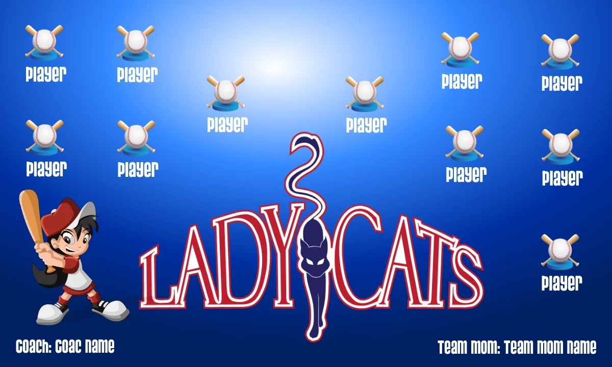 Lady Cats 2 Softball Banner-softball-banners-orange-county-images