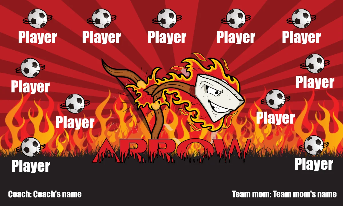 Arrow Soccer Banner-handmade-soccer-banners-picture