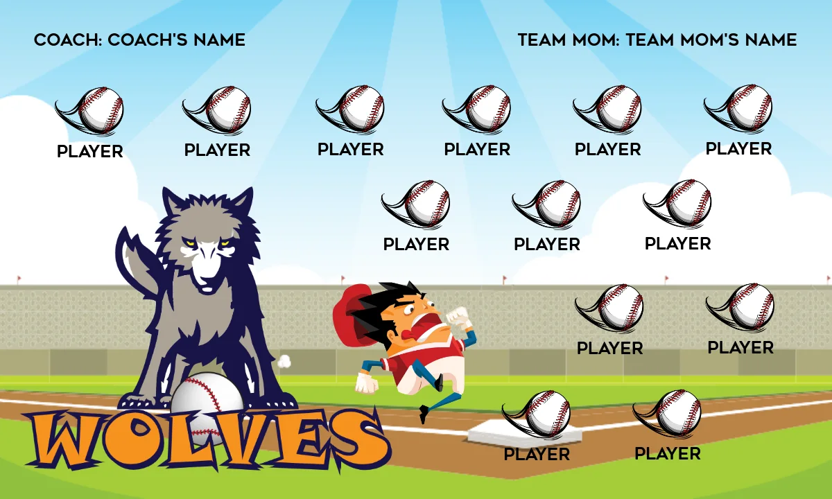 Wolves 1 Softball Banner-banners-for-softball-picture