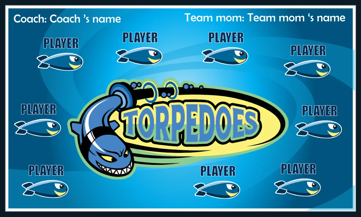 Torpedoes 2 Soccer Banner-soccer-team-banner-ideas