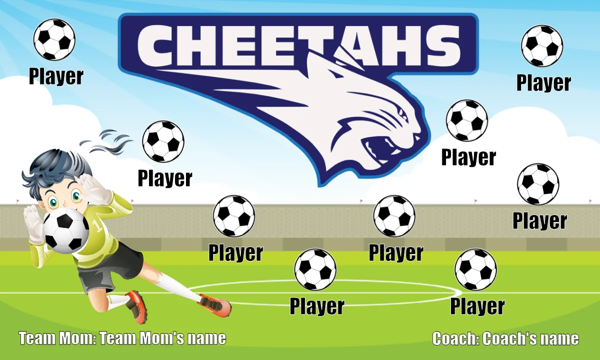 Cheetahs 2 Soccer Banner-soccer-banner-san-diego