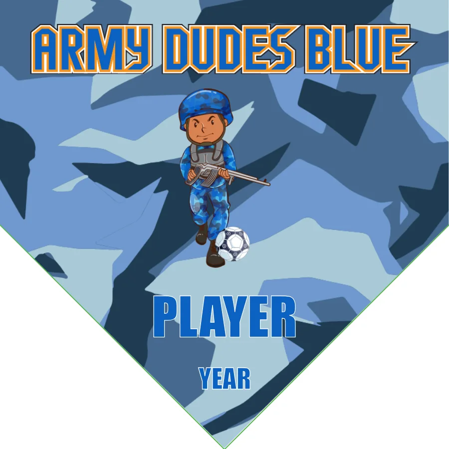 Army Dudes Blue Soccer Banner-soccer-field-banners-picture