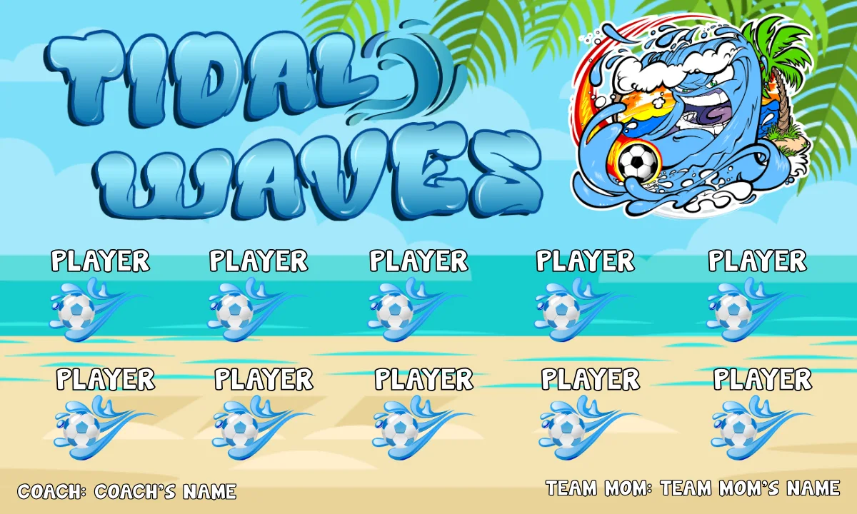 Waves Tidal Soccer Banner-soccer-team-banners-orange-county-picture