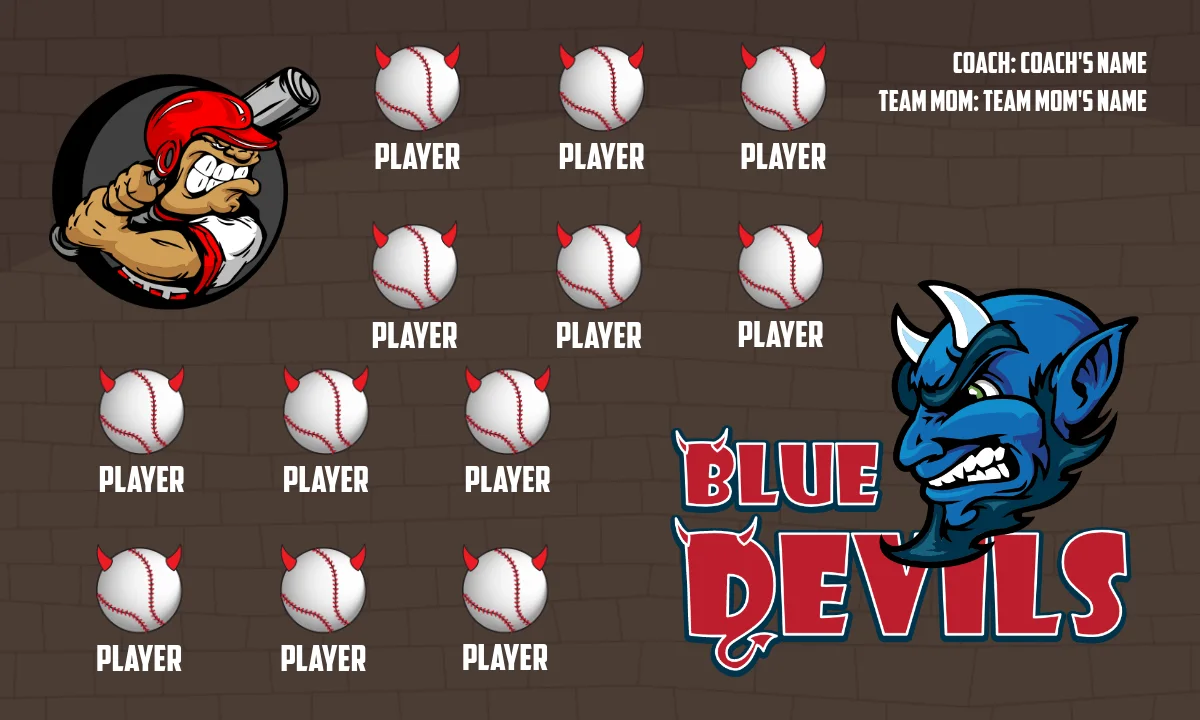 Blue Devil 2 Softball Banner-custom-softball-banners-picture