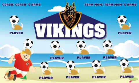 Vikings Soccer Banner,-soccer-ball-banner-picture