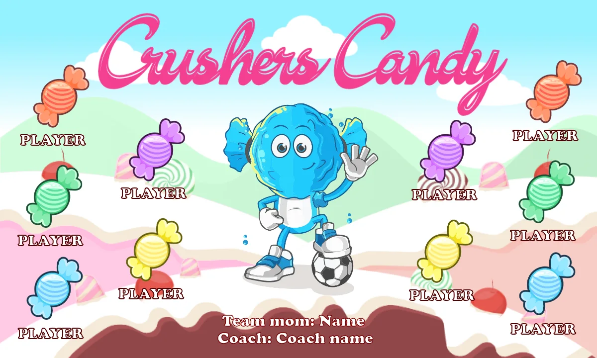 Crushers Candy 1 Soccer Banner-soccer-sports-banners-picture