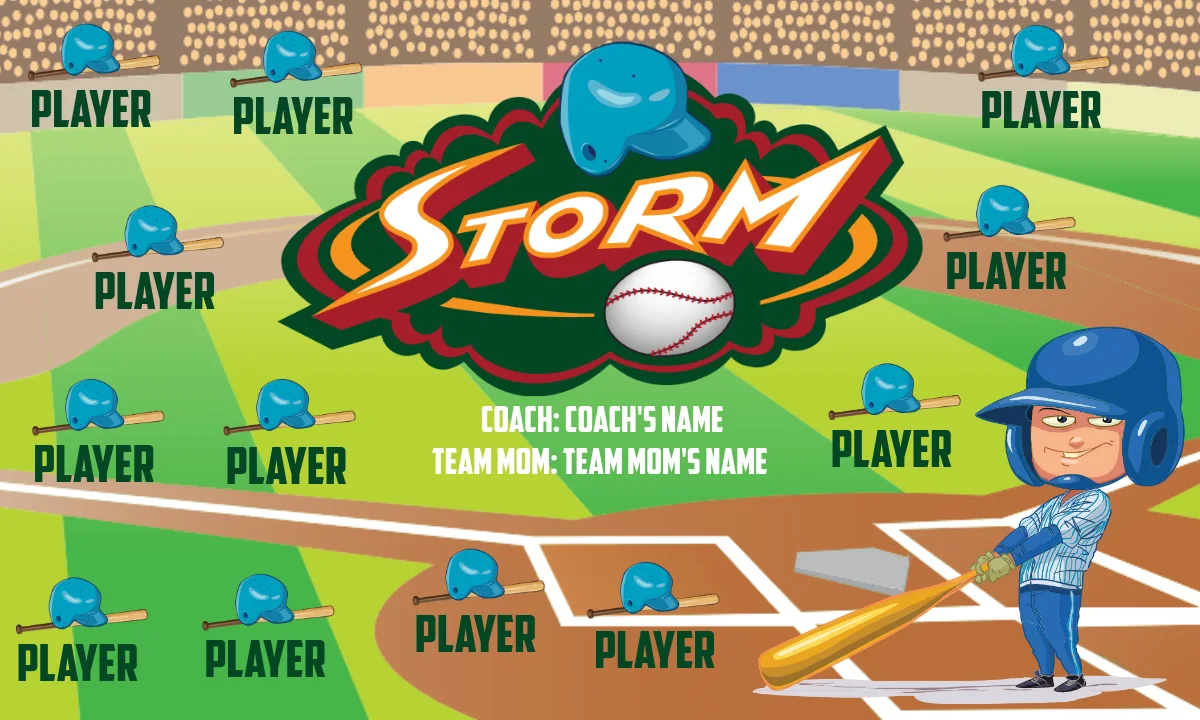 Storm 1-orange-green-hem-softball-banner-gallery-picture
