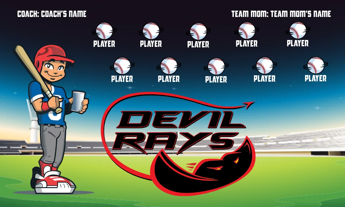 Devil Rays 2 Softball Banner-softball-banners-templates-picture