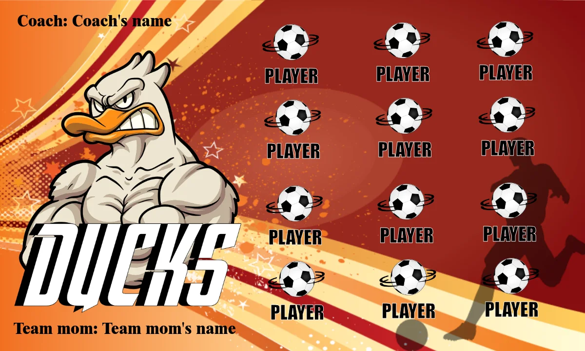 Duck 03 Soccer Banner-soccer-banner-templates