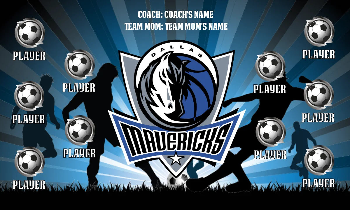 Mavericks Soccer Banner-soccer-party-banner
