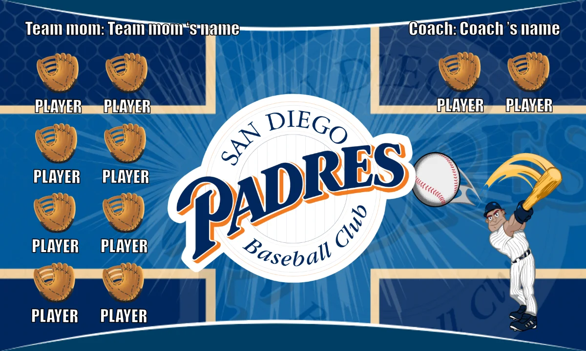 Padres Baseball Banner-baseball-player-banner-images