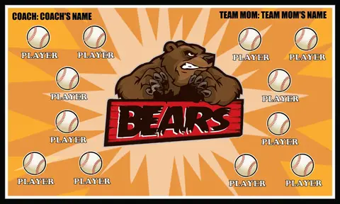 Bears 5 Softball Banner