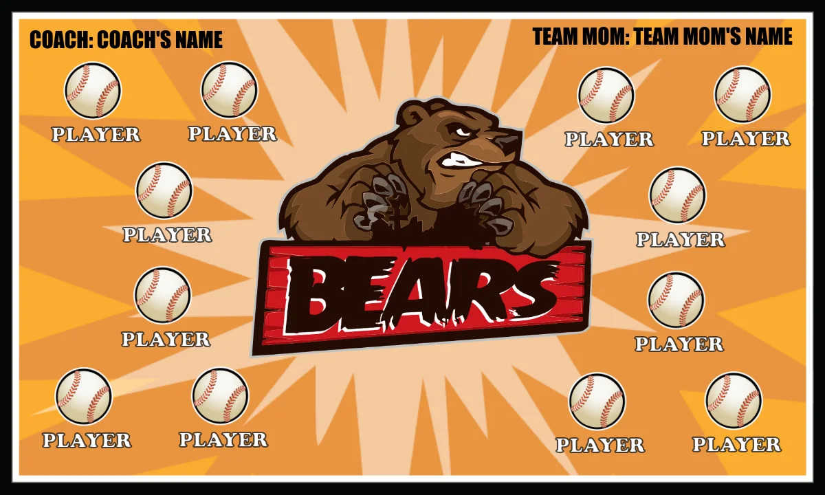 Bears 5 Softball Banner