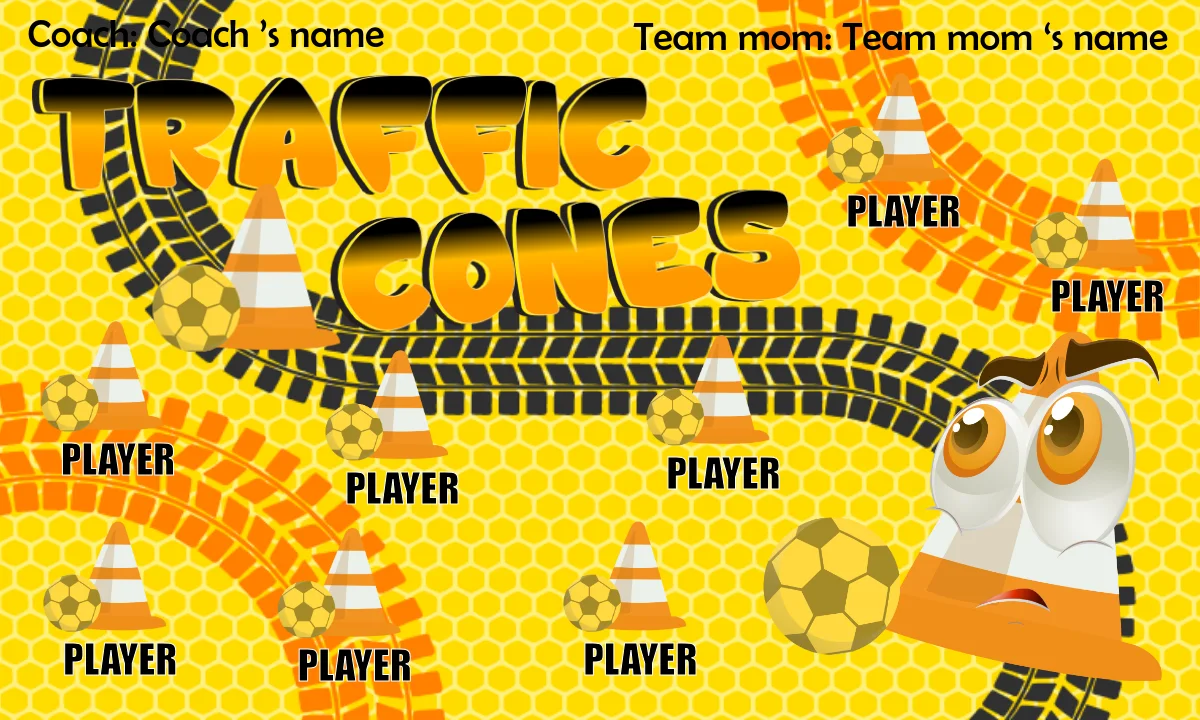 Traffic Cones 2 Soccer Banner-soccer-team-banner-ideas