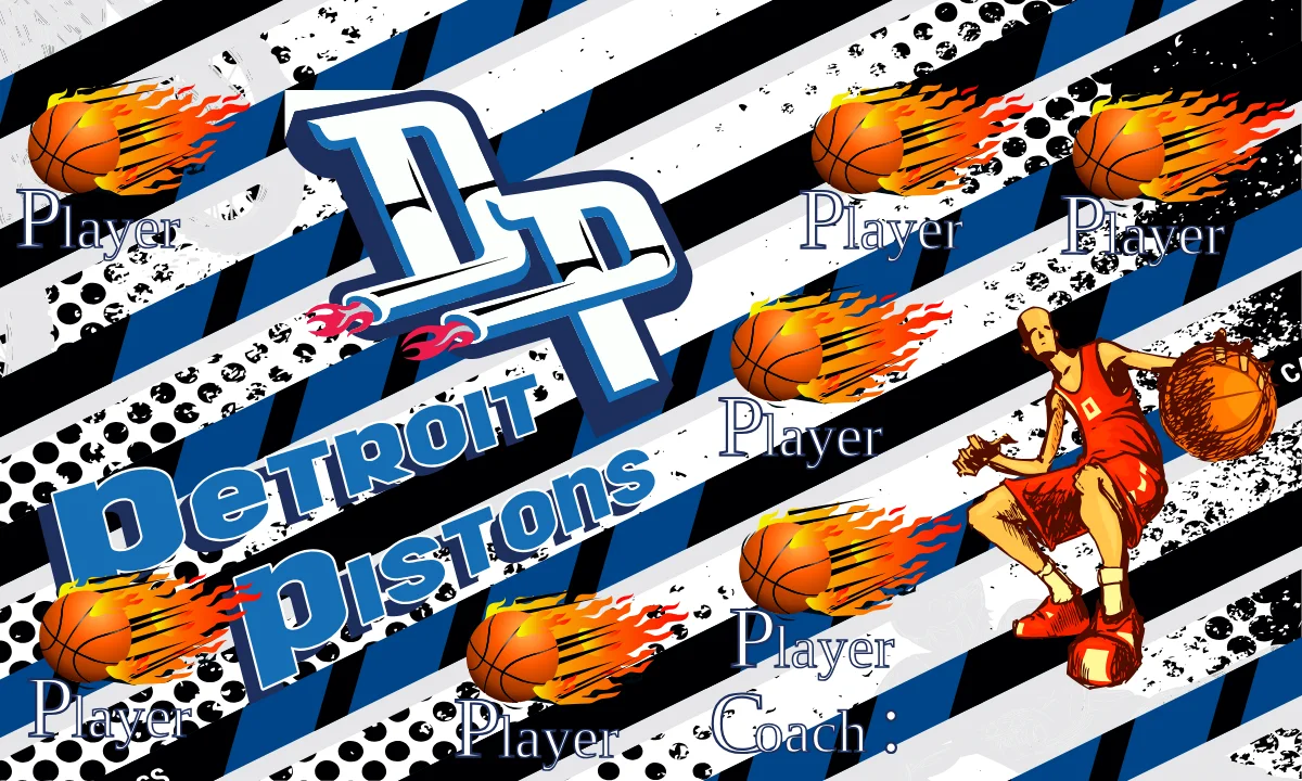 Detroit Pistons 2 Basketball Banner basketball birthday banner printable images