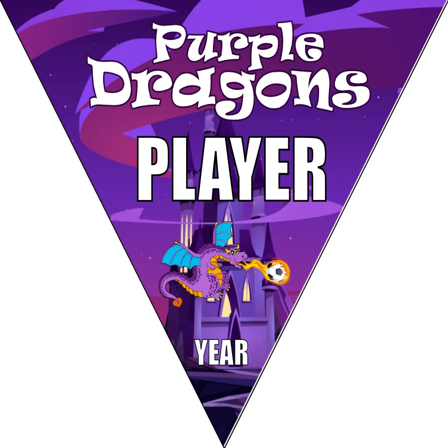 Purple Dragons Soccer Banner-soccer-banner-flags-picture