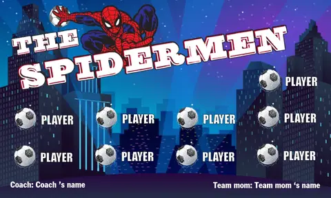 Spidermen Soccer Banner-design-soccer-banner-online