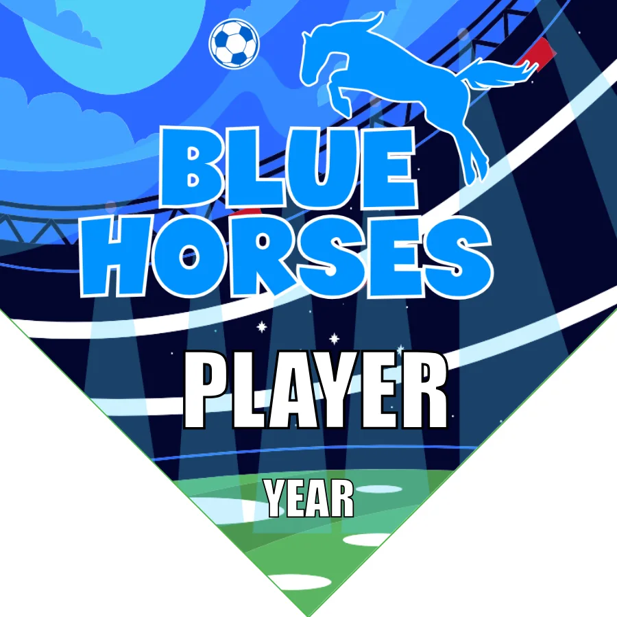 Blue Horses Soccer Banner -soccer-field-banners-picture
