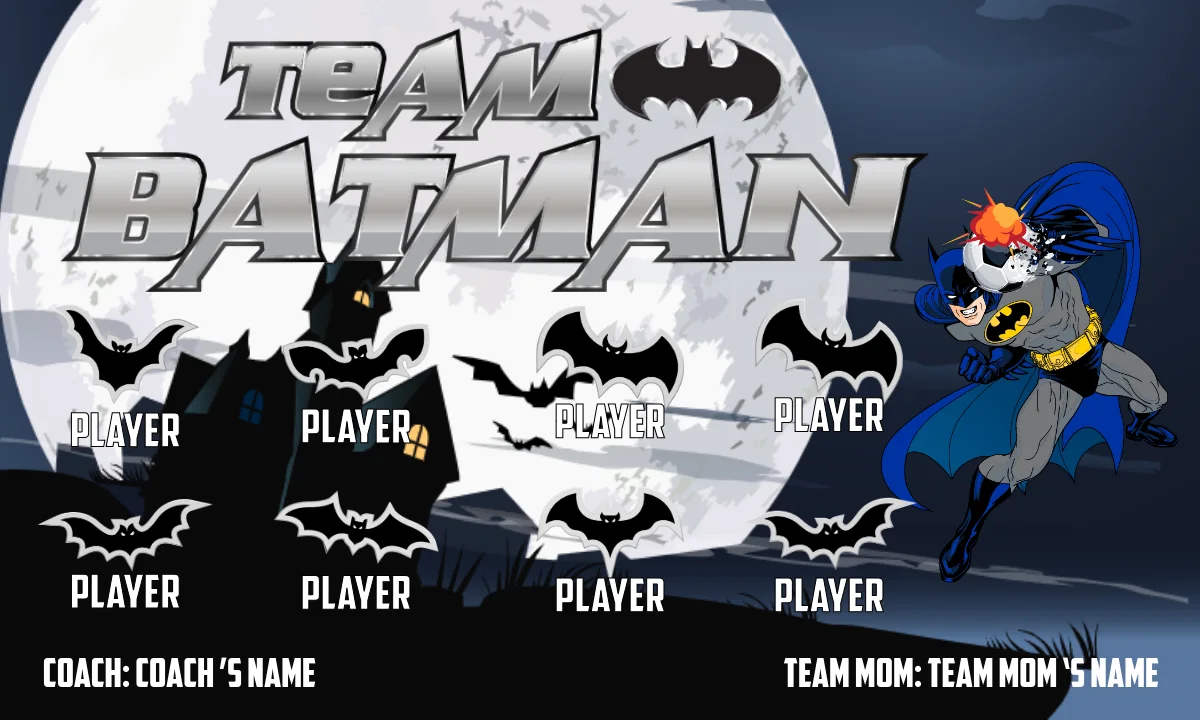 Team Batman Soccer Banner-soccer-banners-and-flags-picture