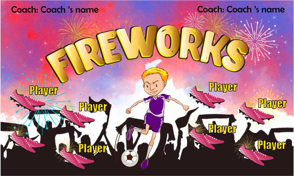 Fireworks Soccer Banner-youth-soccer-banners